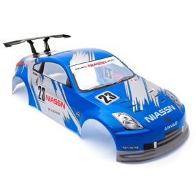 1:10 Nissan 350Z festett karosszéria + szárny  (kék)