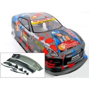   1:10 NISSAN GT-R R35 Good Smile Drift festett karosszéria + szárny