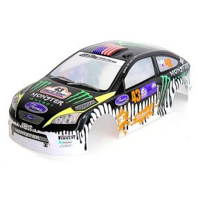   1:10 Ford Focus Monster Energy Gymkhana legend Ken Block Hatchback festett karosszéria
