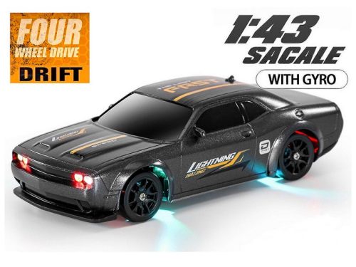 Amewi 1:43 4WD Drift/onroad autómodell RTR (metál szürke)