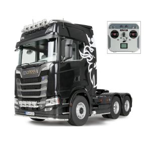  (RENDELÉSRE)  Scania 770 S 6x6 1:14 RTR távirányítós kamion (fekete)