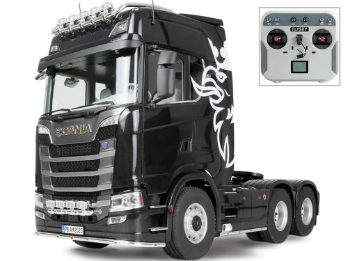 (RENDELÉSRE)  Scania 770 S 6x6 1:14 RTR távirányítós kamion (fekete)