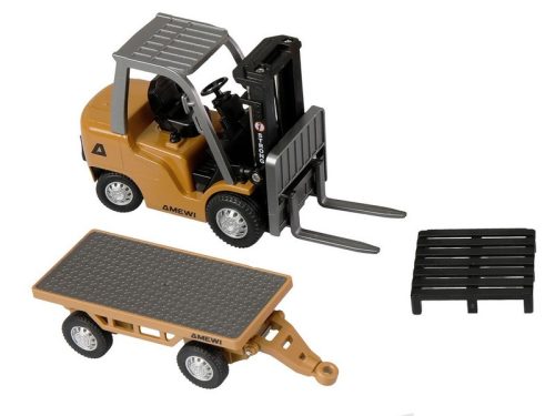 Mini 1:64 Fém emelővillás távirányítós targonca utánfutóval RTR (V2)