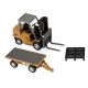Mini 1:64 Fém emelővillás távirányítós targonca utánfutóval RTR (V2)