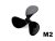 Graupner propeller, 3 ágú 25mm M2 (normál forgásirány)