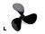 Graupner propeller, 3 ágú 55mm L (balos) /2308.55L/