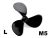 Graupner propeller, 3 ágú 65mm M5 L (balos) /2309.65L/ 