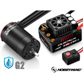   Hobbywing Quicrun WP 8BL150 G2 vízálló BL szett 4268SL 2600KV 1:8 autómodellekhez