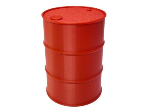 1:10 Élethű 200L olajos hordó makett piros 8.3cm 1db