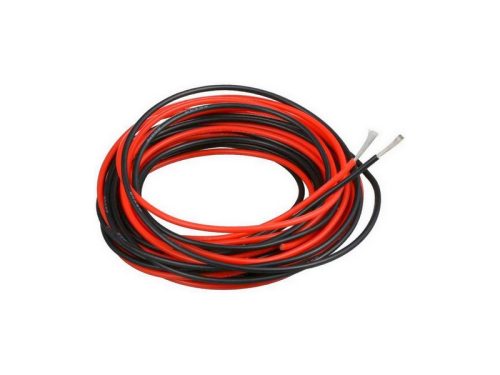 Szilikon kábel 0,5 mm2 (20 AWG) Piros és Fekete 2x50cm