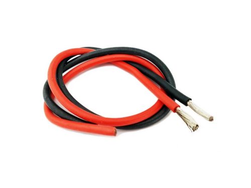 Szilikon kábel 2,5 mm2 (13AWG) Piros és Fekete 2x50cm
