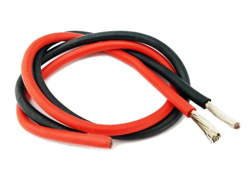 Szilikon kábel 6 mm2 (10 AWG) Piros és Fekete 2x50cm