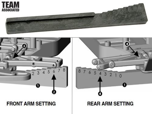 Taem Asso Autómodell hasmagasság, lengőkar beállító 0-8mm