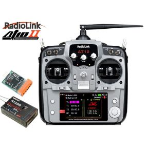   Radiolink AT10II 12 csatornás, telemetriás, 2.4GHz pultos távirányító + vevő + telemetria modul FHSS (szürke)