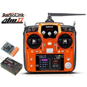   Radiolink AT10II 12 csatornás, telemetriás, 2.4GHz pultos távirányító + vevő + telemetria modul FHSS (narancs)