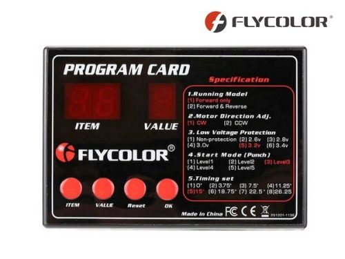 Flycolor / Turnigy Marine hajós ESC programozó kártya