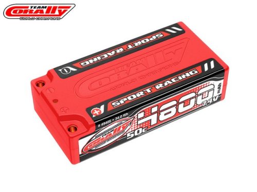 Corally Shorty 7.4V 4800mAh 50C Lipo akku kemény tokos