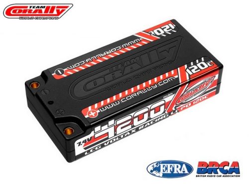 Corally LCG Shorty 7.4V 4200mAh 120C Lipo akku kemény tokos