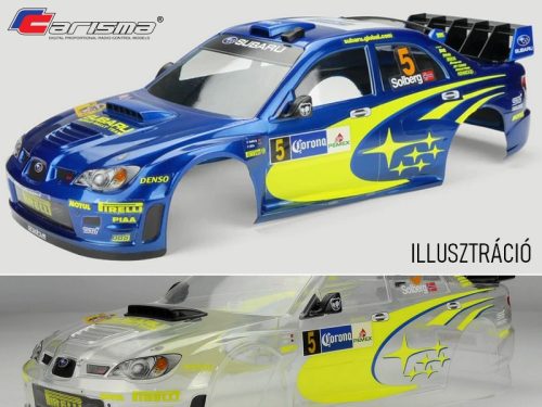 Carisma 1:10 SUBARU Impreza WRC 2006 Rally festetlen Lexan karosszéria 