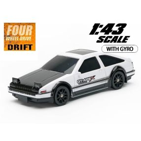   1:43 4WD Toyota AE86 Initial D drift távirányítós autómodell (fehér)