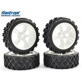 Fastrax 1:10 Rally kerék 5 ágú fehér felnin 4db Fastrax 1:10 Rally kerék 5 ágú fehér felnin 4db