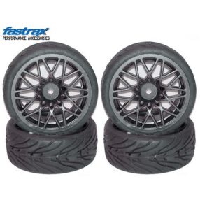 Fastrax 1/10 pályaautó kerék gun metál BBS felnin 4db