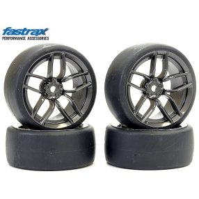 Fastrax 1:10 drift kerék  10 küllős gun metal felnin (Ofszet 3mm) 4db    Fastrax 1:10 drift kerék  10 küllős gun metal felnin (Ofszet 3mm) 4db