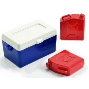   FTX Élethű hűtőláda és 2 db üzemanyag kanna makett 1:10 autómodellekhez