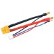 Keménytokos LIpo akku kábel XT60 / 5mm hasított / 2mm aranycsati