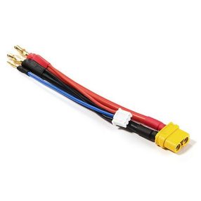 Keménytokos LIpo akku kábel XT60 / 4mm rugós / 2mm aranycsati    Keménytokos LIpo akku kábel XT60 / 4mm rugós / 2mm aranycsati