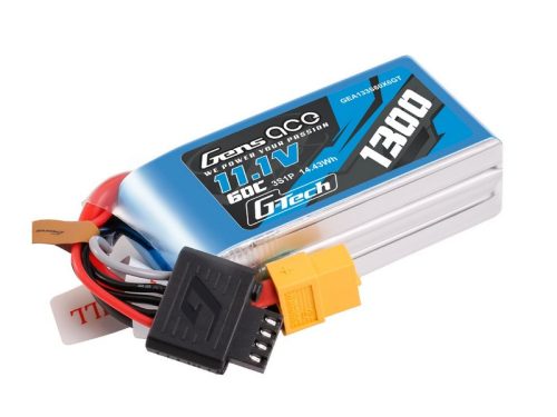 Gens ace 11.1V 1300mAh 3S 60C Lipo akku XT60