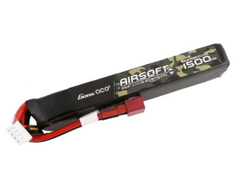 Gens ace 11.1V 1500mAh 3S 25-50C Airsoft Lipo akku ( T Deans) 