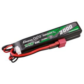 Gens ace 7.4v 2000mAh 2S 25C osztott Airsoft Lipo akku (Deans csati)   Gens ace 7.4v 2000mAh 2S 25C osztott Airsoft Lipo akku (Deans csati)