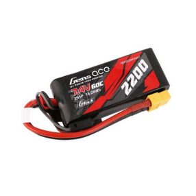   Gens ace 7.4V 2200mAh 60C 2S1P Rövid Lipo akku  XT60  (TRAXXAS 1:16 VXL)