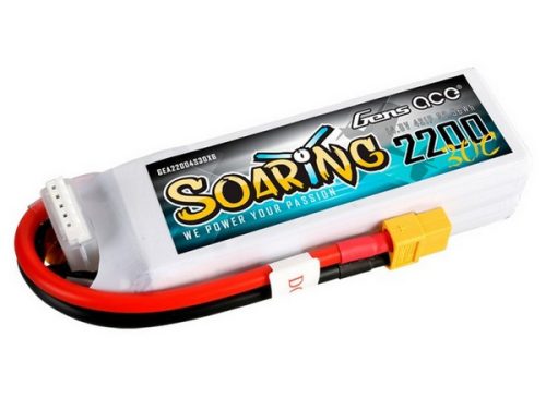 Gens ace 14.8V 2200mAh 4S 30C Lipo akku XT60