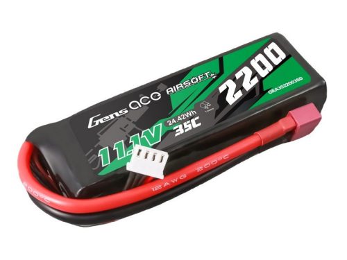 Gens ace 11.1V 2200mAh 3S 35C Airsoft Lipo akku (T Deans) 