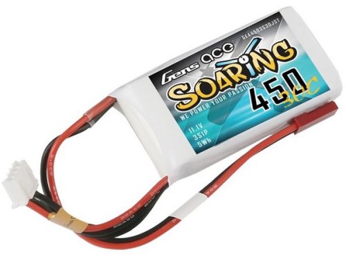 Gens ace 11.1V 450mAh 3S 30C Lipo akku JST