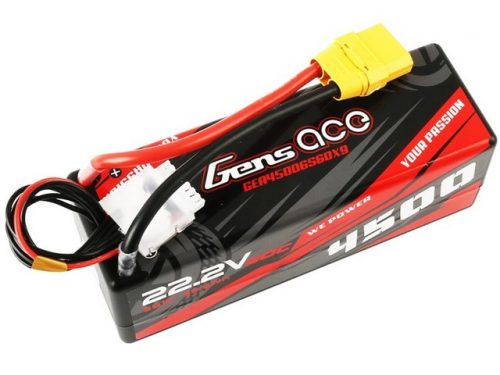 Gens ace 22.2V 4500mAh 6S 60C Lipo akku kemény tokos XT90 