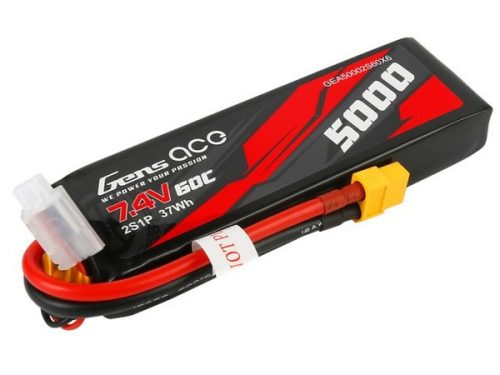 Gens ace  7.4V 5000mAh 60C 2S1P  Lipo akku XT60 (PC tok) Traxxas 