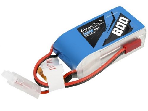 Gens ace 11.1V 800mAh 3S 45C Lipo akku JST