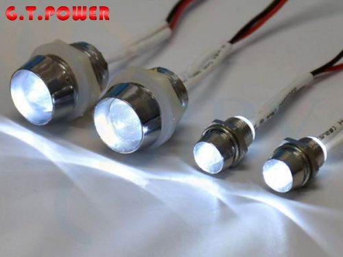 GT Power L4 LED világítás fehér (2db 10mm, 2db 6mm , foglalattal)
