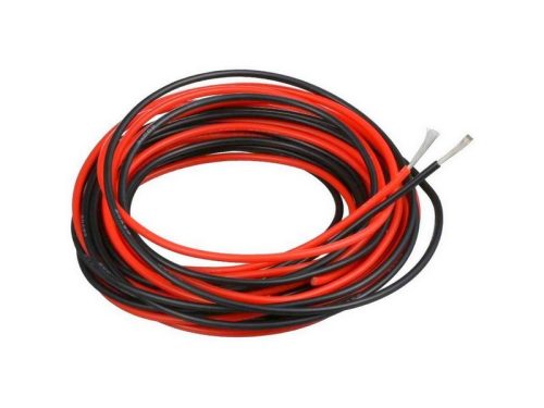 Szilikon kábel 1 mm2 (17 AWG) Piros és Fekete 2x50cm