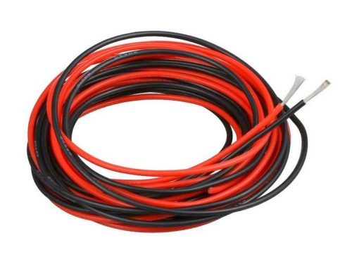 Szilikon kábel 1.5 mm2 (15 AWG) Piros és Fekete 2x50cm