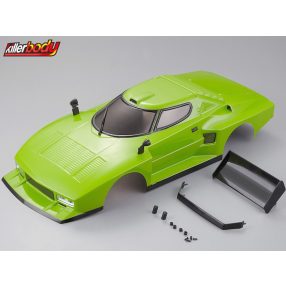   (SÉRÜLT!) Killerbody 1:10 Lancia Stratos 1977 festett karosszéria (195mm) zöld