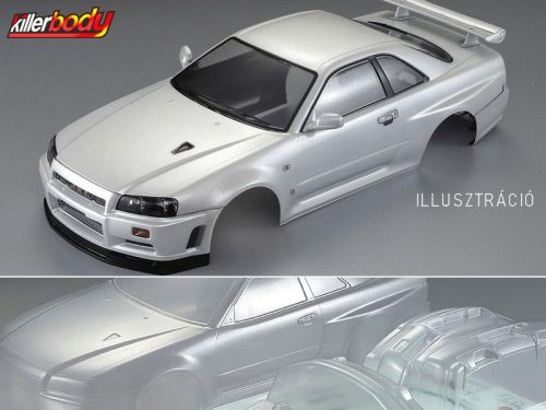 Killerbody 1:10 Nissan Skyline R34 festetlen Lexan karosszéria (195mm)