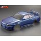 Killerbody 1:10 Nissan Skyline R34 festett Lexan karosszéria  (195mm) kék