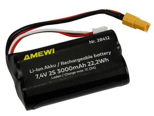 Amewi  7.4V 3000mAh Li-ion akkumulátor (XT60)