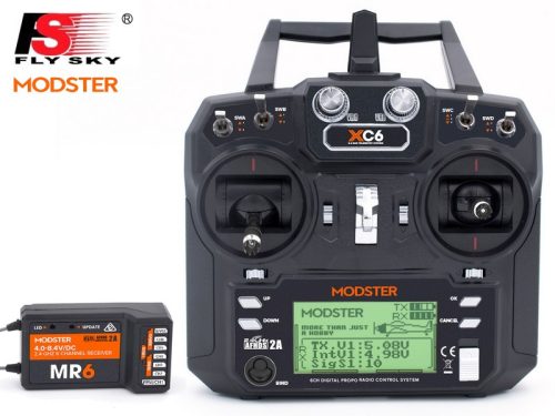 Flysky I6 / Modster XC6 2,4GHz 6 csatornás  távirányító 6cs. vevővel  