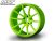 MST 1:10 Drift G25 Offset 8mm, 10 küllős neon zöld felni 4 db