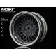 MST 1:10 On-Road 26mm Ofszet állítható, BBS ezüst, matt fekete  felni 4 db 